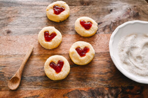 thumbprint-Cookie-recipe-with-jam-heart-AND-SPOON